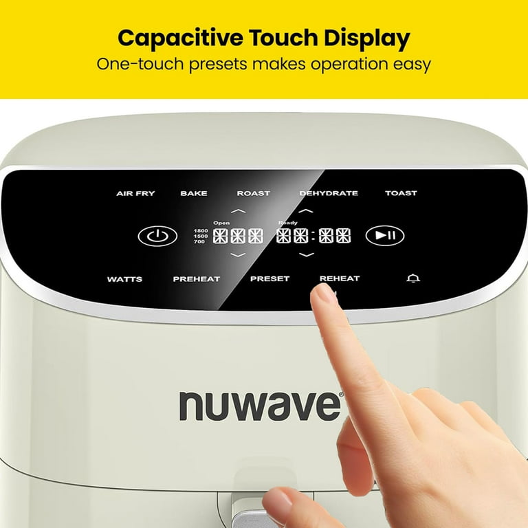 Nuwave Air Fryer Plus, 8QT Airfryer Smart Digital Touchscreen and