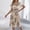 #020-Beige, variant on Haivin Women's Summer Trendy Comfy Floral Short Sleeve Midi Dress Casual Crew Neck Loose Fit Dresses Soft Print Daily Wear