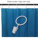 thumbnail image 5 of Anillos para cortinas Dockapa Home Collection con clips, 3,2 cm de diámetro, metal blanco, paquete de 40, 5 of 5