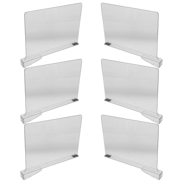 Raindrops Organiseur de Rangement pour Garde-Robe 6 Pcs Séparateurs d'Étagère en Acrylique pour Rangement à la Maison et Arrangement de Garde-Robe
