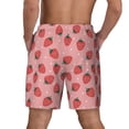 thumbnail image 4 of Uemuo Strawberries Pattern Mens Swim Trunks Quick Dry Board Shorts with Mesh Lining, Stretch Beach Shorts Quick Dry No-Chafing Board Shorts-XX-Large, 4 of 9