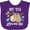 Purple, variant on Inktastic My Tia Loves Me with Sloth and Hearts Boys or Girls Baby Bib