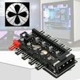 thumbnail image 1 of Cergrey Cooling Fan, Motherboard PWM Fan Hub,10-channel Computer Chassis Motherboard 4Pin PWM Cooling Fan Hub Set Line Board, 1 of 8