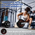 thumbnail image 4 of BalanceFrom Olympic Bumper Plate Weight Plate with Steel Hub, Black, 370 lbs Set with 6FT Olympic Barbell and Clips, Multiple Packages, 4 of 15