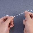 thumbnail image 4 of 100Pcs Elastic Ropes Elastic Barbed Cords Stretch Round String with Metal Barbs Barbed Fastener for Mask Making Book Binding Crafting (White), 4 of 8