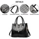 thumbnail image 3 of Bolsos de gran capacidad, bolsos adecuados para el viaje diario de las mujeres Bolso de hombro de cuero artificial, 3 of 5