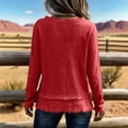 thumbnail image 6 of Odbmxy Tshirts Shirts for Women Cotton Long Sleeve Tops for Women Trendy Plain Basic Casual Loose Daily Layering Tops,Red XXL, 6 of 6