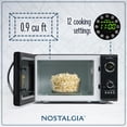 thumbnail image 3 of Horno microondas Nostalgia Retro 0.9 pies cúbicos 800 W y tostadora BLACK+DECKER 2 rebanadas T2569B 850 W, 3 of 7