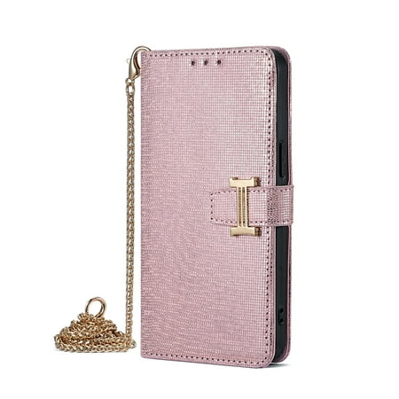 Case for Samsung A20S Luxury Stylish Leather Flip Cover with Strong Magnetic Buckle Card Holder Wallet Pocket and Metal Shoulder Strap Dual-Layer Shockproof Case