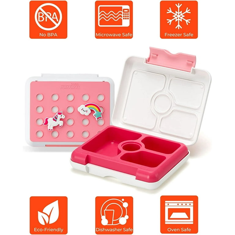 Silicone Bento Box for Kids, Toddlers and Adults - Made from Platinum LFGB  German Silicone - Microwave, Dishwasher, Freezer and Oven safe - Lunch