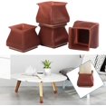 thumbnail image 2 of (Squares)32Pcs Round Silicone Chair Leg Covers with Felt Pad for Furniture Protector Cover Elastic to Prevent Scratches for 30-45mm Chair Legs, 2 of 5