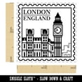thumbnail image 2 of Big Ben London England Destination Travel Self-Inking Rubber Stamp Ink Stamper - Sky Blue Ink - Small 1 Inch, 2 of 7