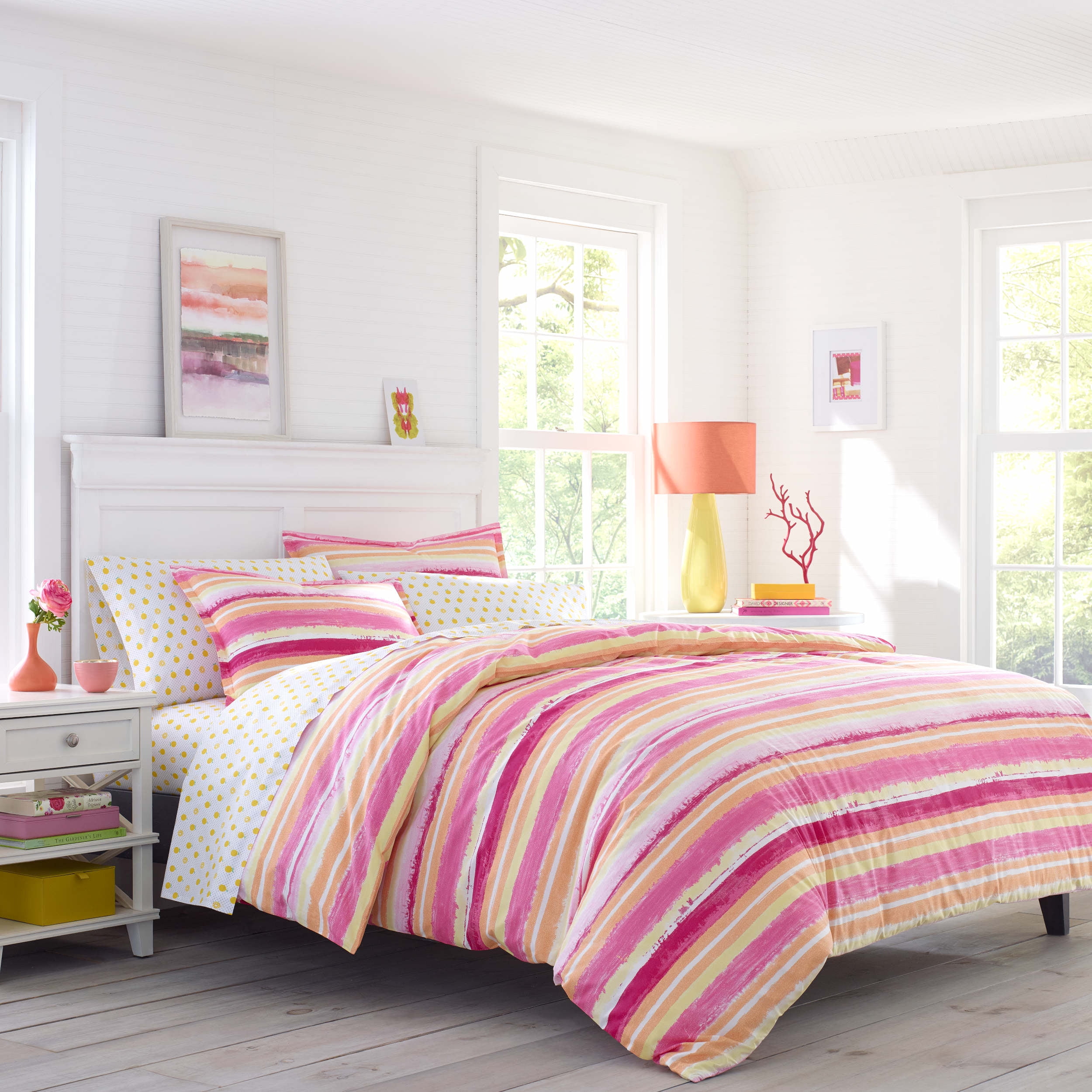 Poppy & Fritz Alex Pink Comforter Set, Twin