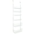 thumbnail image 3 of Smart Design 6-Tier Over the Door Organizing Rack, White, 3 of 10