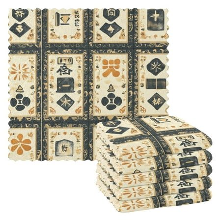 

Kitchen Towels，Mahjong Background11 ×11 One Side Printed Polyester Fleece Soft And Skin-friendly Quality Washcloths.