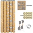 thumbnail image 3 of Rollo de papel de regalo navideño Kraft YONGSHENG 5 patrones 39 x 17 pulgadas, 3 of 5