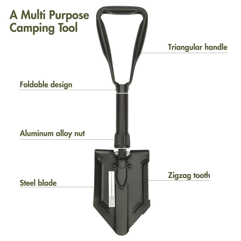 Ozark Trail Heavy Duty Steel Folding Shovel Black Model 4803