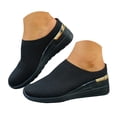 thumbnail image 3 of RotHome Women's Orthopedic Mule Clogs, Knit Breathable Slip-On Platform Sneakers with Arch Support, Comfortable Garden Walking Shoes for Daily Wear, 3 of 9