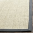 thumbnail image 5 of SAFAVIEH Natural Fiber Forrester Border Sisal Area Rug, Marble/Grey, 5' x 8', 5 of 7