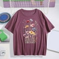 thumbnail image 2 of LiMoi Women Short Sleeve Tops Womens T Shirts Loose Fit Printed Tops Plus Size Shirt My Order, 2 of 4