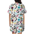 thumbnail image 4 of Womens Pajama Sets With Pocket, Dinosaur print F Lounge Sets Short Sleeve Sleepwear PJ Sets for Women, 4 of 6