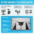 thumbnail image 5 of Garnetics 80-85” Outdoor TV Cover Waterproof and Weatherproof Outside Television Protector, Gray, 5 of 7