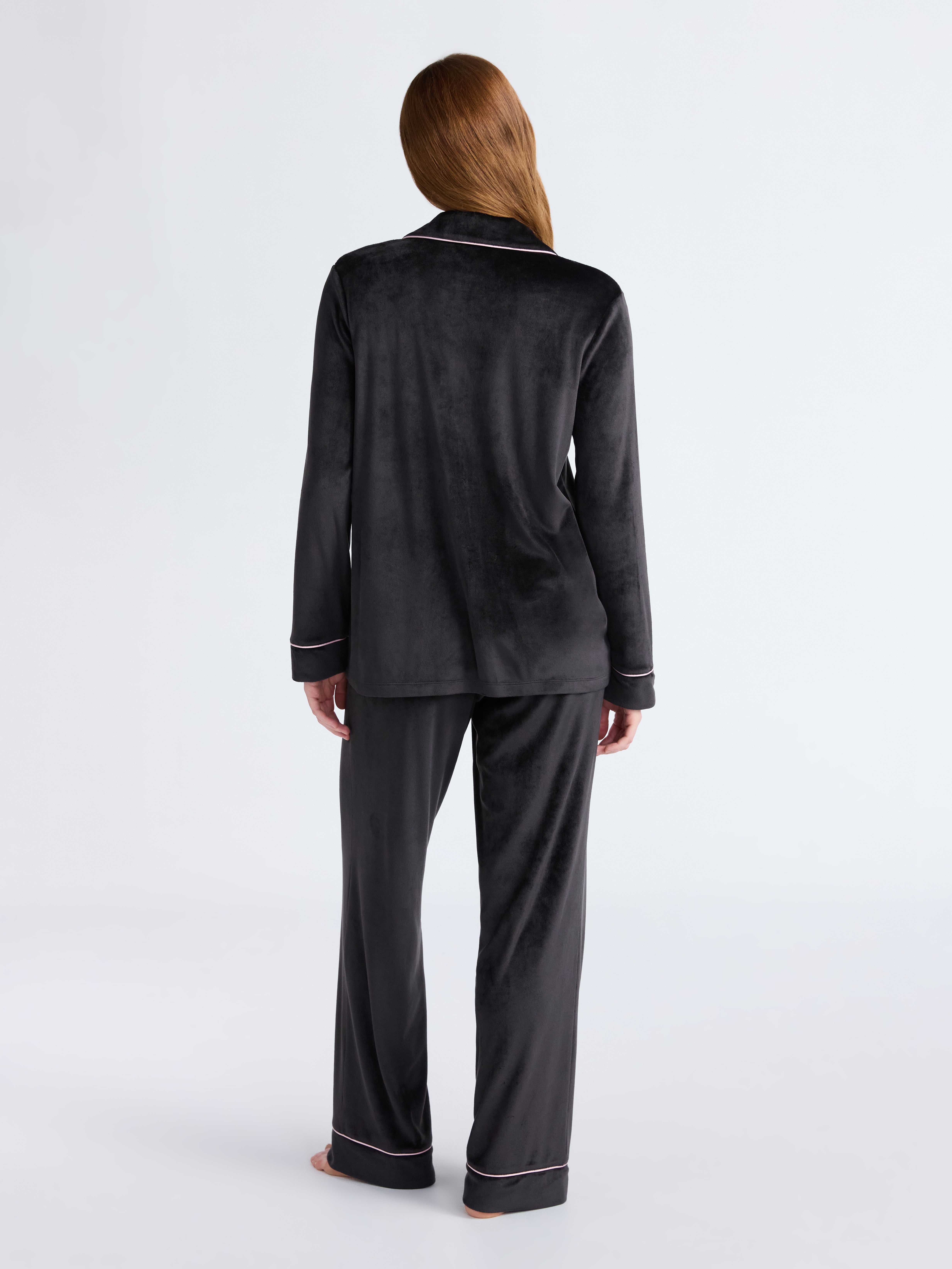 juledancewear セット Joyspun Women's Stretch Velour Notch Collar Long Sleeve