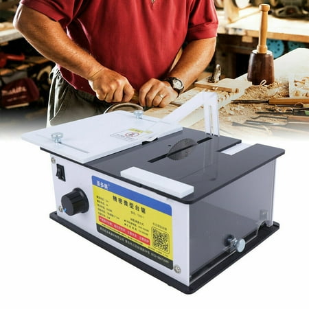 

Mini Electric Table Saw Miniature Precision Table Bench Saw DIY Wood Cutting Machine T555-1 10mm Cutting Depth Double Ball Motor 8000RPM