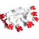 thumbnail image 4 of Cadena de luces LED de tela navideña con forma de muñeco de nieve de peluche para decoración de fiestas navideñas y árboles de Navidad, 4 of 5