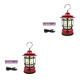 thumbnail image 3 of Yuarrent Estilo vintage Camping Senderismo Linterna Carpa Lámpara colgante Accesorio de luz Rojo 2Conjunto, 3 of 6