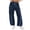 Dark Blue, variant on Women's Colorblock Drawstring Bucket Sweatpants, Y2K Loose Fit Casual Pants with Tapered Silhouette, Soft Lightweight Streetwear Joggers for Daily Sports Outings Brown S