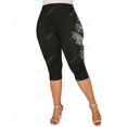thumbnail image 2 of Leggings Capri de Talla Grande de Estampado de Mariposa Rosegal Leggings de talla grande, 2 of 5