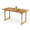 thumbnail image 1 of Gymax Outdoor Wooden Dining Table for 4-6 71'' Acacia Wood Table, 1 of 9