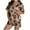 97-Coffee, variant on Womens Halloween Pajamas Set 2 Piece Button Down Silk Pjs Shorts Set Ruffle Notch Collar Graphic Printed Lounge Sets for Women Relaxed Fit Gothic Sleepwear with Pockets