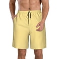 thumbnail image 1 of Fotbe Yellow Gingham Trajes de Baño Estampados para Hombre, Shorts de Verano de Secado Rápido, Ropa de Playa, Bañadores-3X-Large, 1 of 6