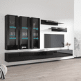 thumbnail image 3 of Wall Mounted Floating Modern Entertainment Center Fly E, Black, E3, 3 of 5