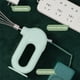 thumbnail image 5 of Injueey Batidor de huevos, batidor de mano ajustable para cocina, batidor de huevos eléctrico recargable Herramientas y accesorios para hornear verde 2 varillas Injueey HA007445-04B, 5 of 6