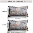 thumbnail image 5 of Set of 2 Carpet Pattern Boho Style Ethnic Design Decorative Polyester Throw Waist Pillow Case Cushion Cover Pillowcase 12x20 Inches （Boho 8, 5 of 6