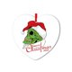 thumbnail image 1 of Adornos colgantes navideños redondos de cerámica de porcelana esmerilada simple y doble, pieza colgante, 1 of 6