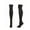Black, variant on Diufon Women's Knit Thigh High Boot Socks Fall Winter Over the Knee Long Leg Socks Comfy Solid Color Stockings