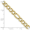 thumbnail image 2 of Auriga Fine Jewelry 14K Yellow Gold 5.75 mm Semi-Solid Figaro Chain Necklace for Mens 20", 2 of 5