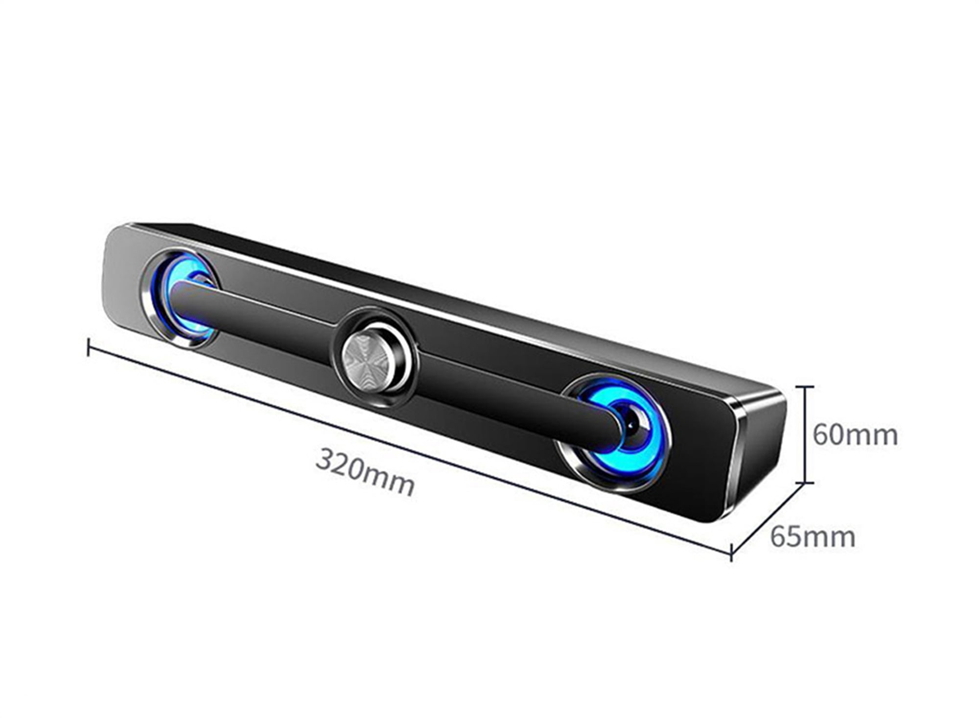 USB Wired Powerful Computer Speaker Bar Stereo Subwoofer Bass Bluetooth speaker Surround Soundbar for PC Laptop phone Tablet MP4 ,Impactful Volume Boost
