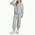 thumbnail image 2 of Ulanda Girls Boys 2 Piece Tracksuit Athletic Sweatsuits Sets Full Zip Hooded Sweatshirt and Jogger Sweatpants Clothing Sets for Kid (Grey, 13-14 Years), 2 of 4