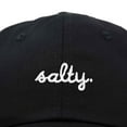 thumbnail image 2 of Dalix Salty Embroidered Cotton Beach Baseball Cap Adjustable Dad Hat Womens in Black, 2 of 5