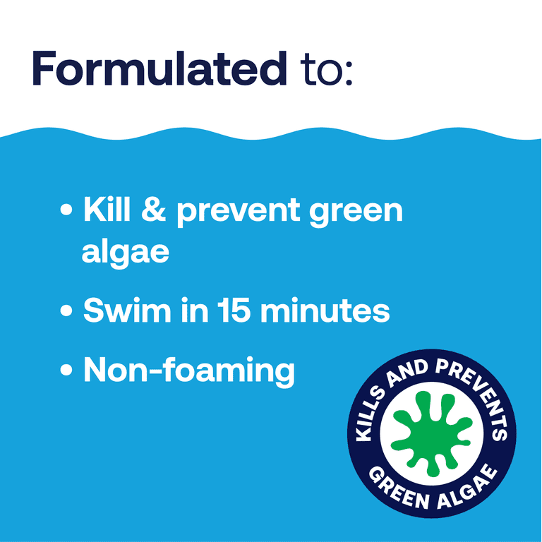 HTH Pool Care Algae Guard 10 for Swimming Pools, Liquid, 119oz