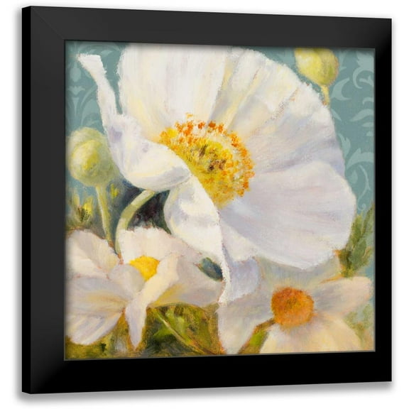 Loreth, Lanie 12x12 Black Modern Framed Museum Art Print Titled - Sunbeam Flowers I