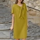 thumbnail image 2 of Vestido largo bohemio con cuello en V, corte en A y volantes en capas para mujer - Vestido de verano con estampado floral y largo hasta los tobillos, 2 of 5