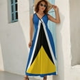 thumbnail image 5 of Saint Lucia Flag Sleeveless Dress Summer Women Clothes Dress for Pregnant Women Dresses, 5 of 9