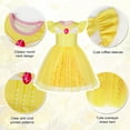 thumbnail image 5 of Benylion Girls Princess Costume Dress Toddler Kids Short Flutter Sleeve Tulle Dress up Cosplay Theme Party Outfit for 9-10 Years, 5 of 6