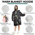 thumbnail image 5 of Wearable Oversized Blanket,Halloween Skeleton Ghost Pattern Wearable Blanket Hoodie for Adults,Cozy Hooded Blankets with Super Pockets,Super Warm Fuzzy Pullover for Women & Men, 5 of 6